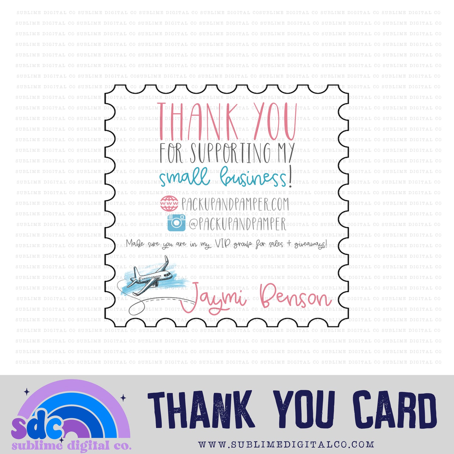 Thank You Card Design • Business Branding • Custom Digital Designs