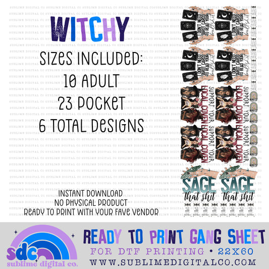 Witchy • Premade Gang Sheets • Instant Download • Sublimation Design