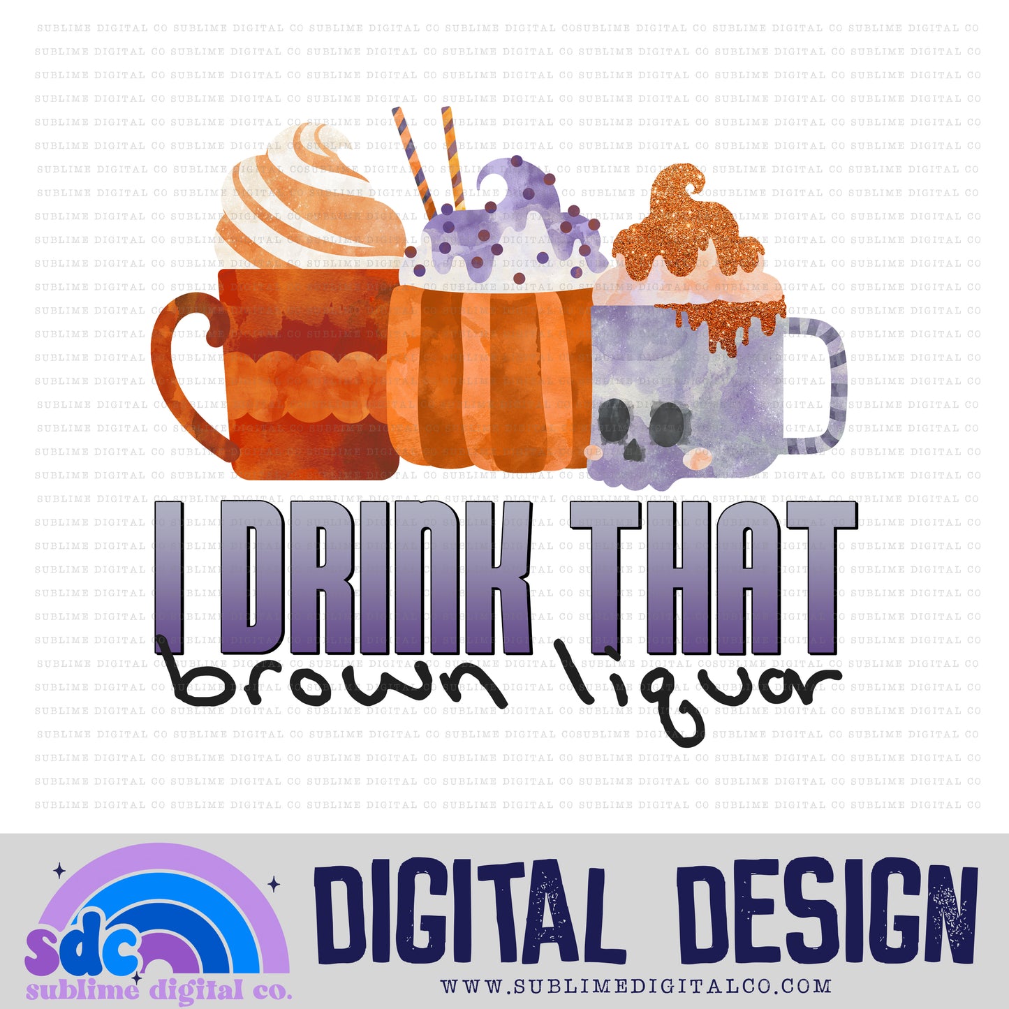 Halloween Coffee - BL • TS • Instant Download • Sublimation Design