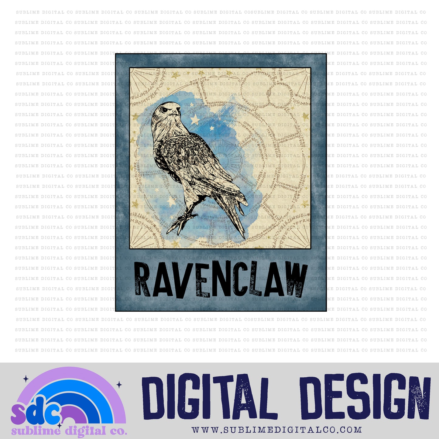 Blue House Picture • Wizards • Instant Download • Sublimation Design