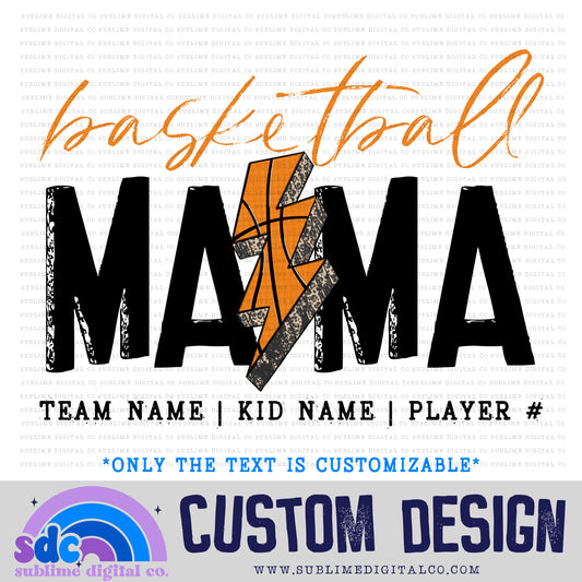 Basketball Mama - Lightning Bolt • Customs • Sports • Instant Download • Sublimation Design
