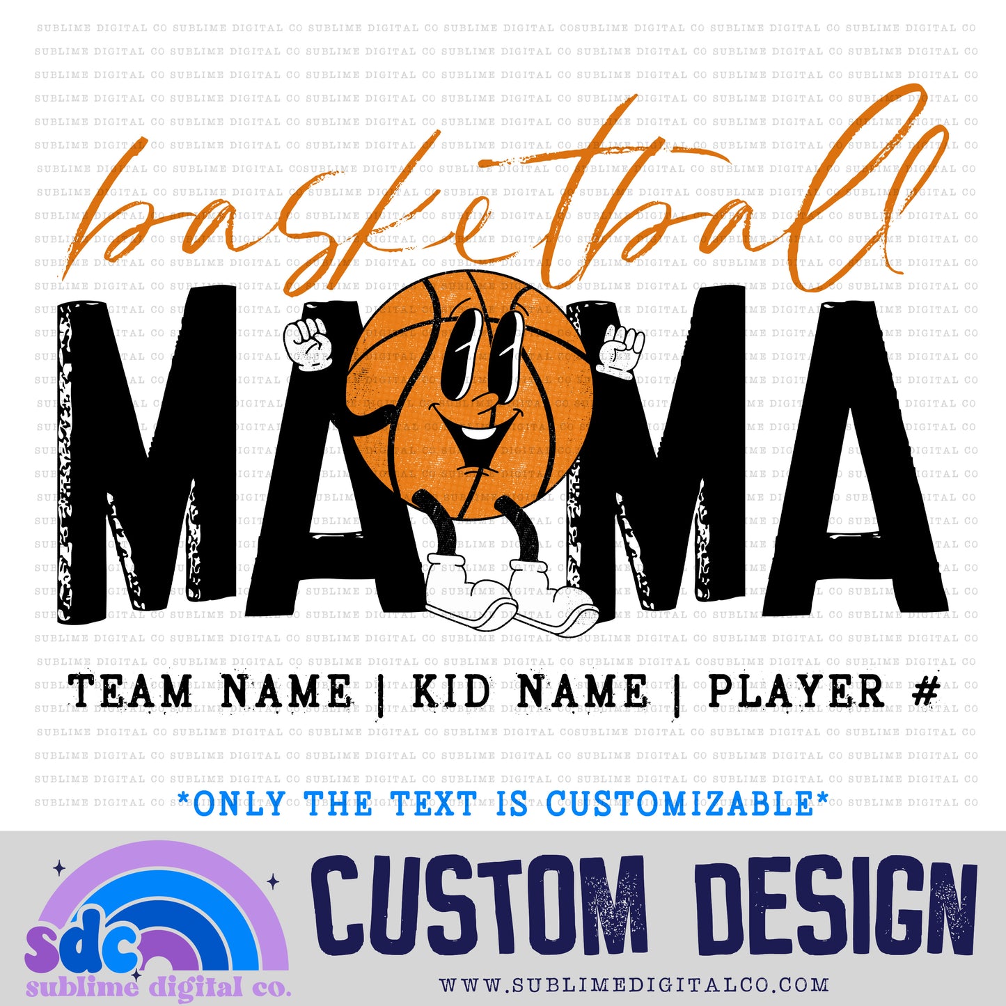 Basketball Mama - Retro Character • Customs • Sports • Instant Download • Sublimation Design