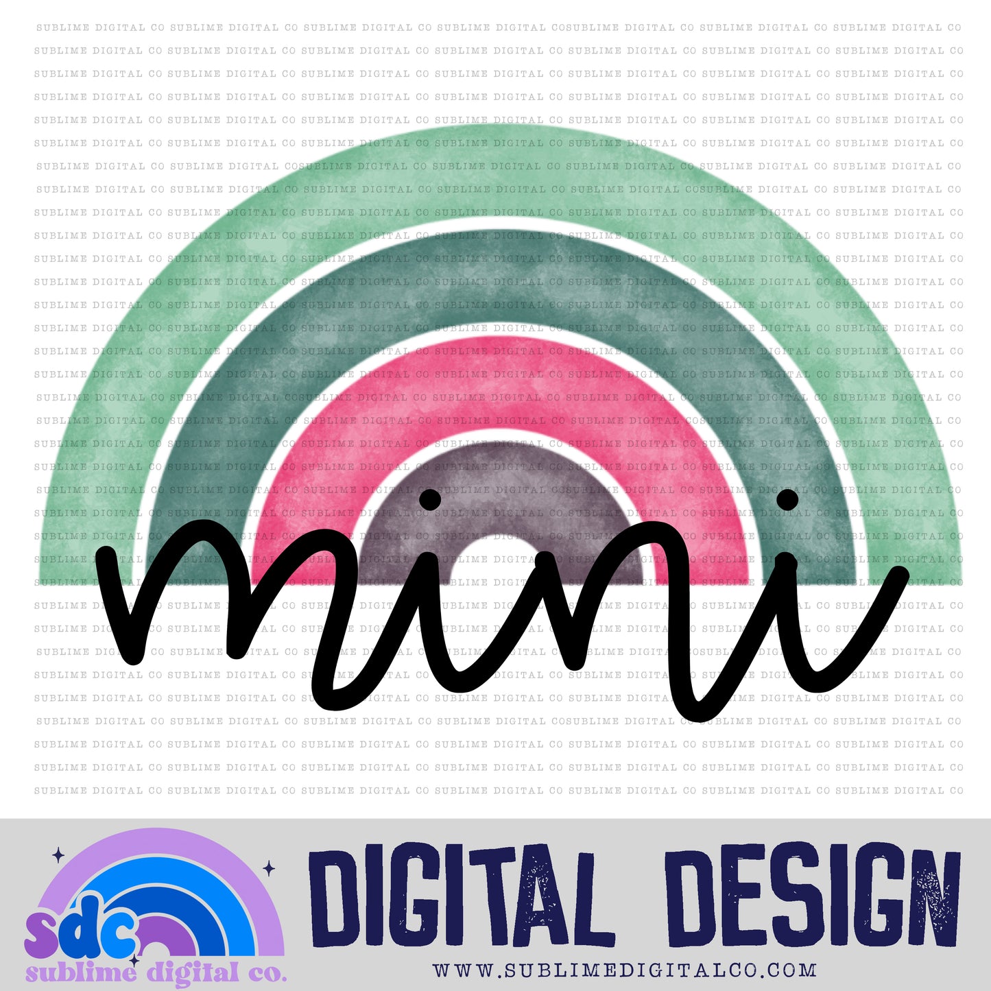Mini - Rainbow 3 • Colorful Designs • Instant Download • Sublimation Design