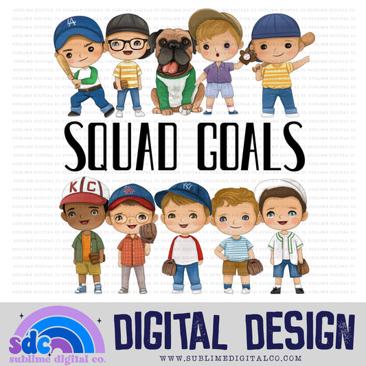 Squad Goals • Baseball • Instant Download • Sublimation Design