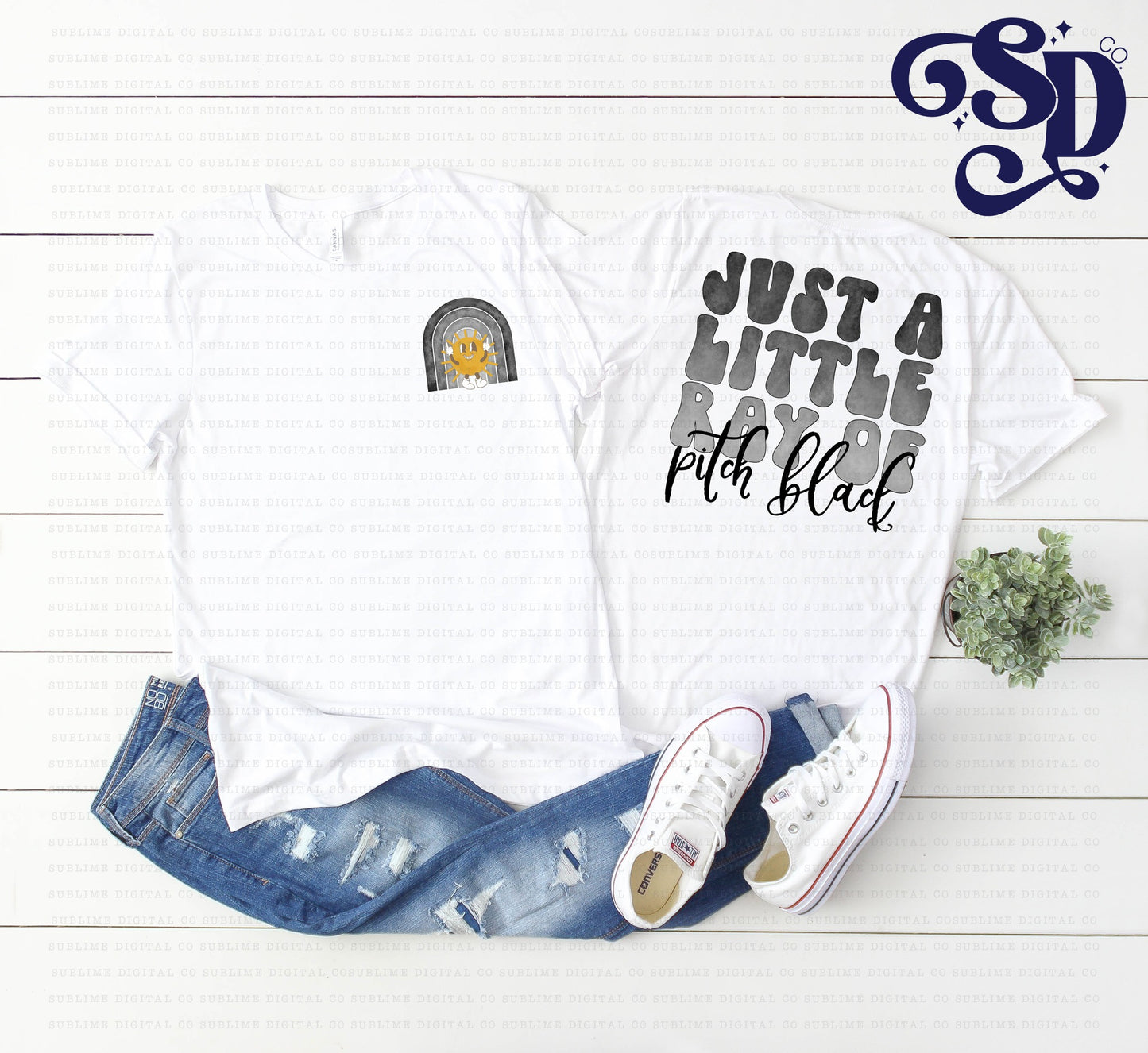 Just a Little Ray of Pitch Black • Exclusive • Instant Download • Sublimation Design