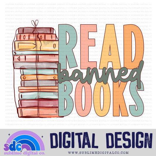 Read Banned Books • Books • Instant Download • Sublimation Design