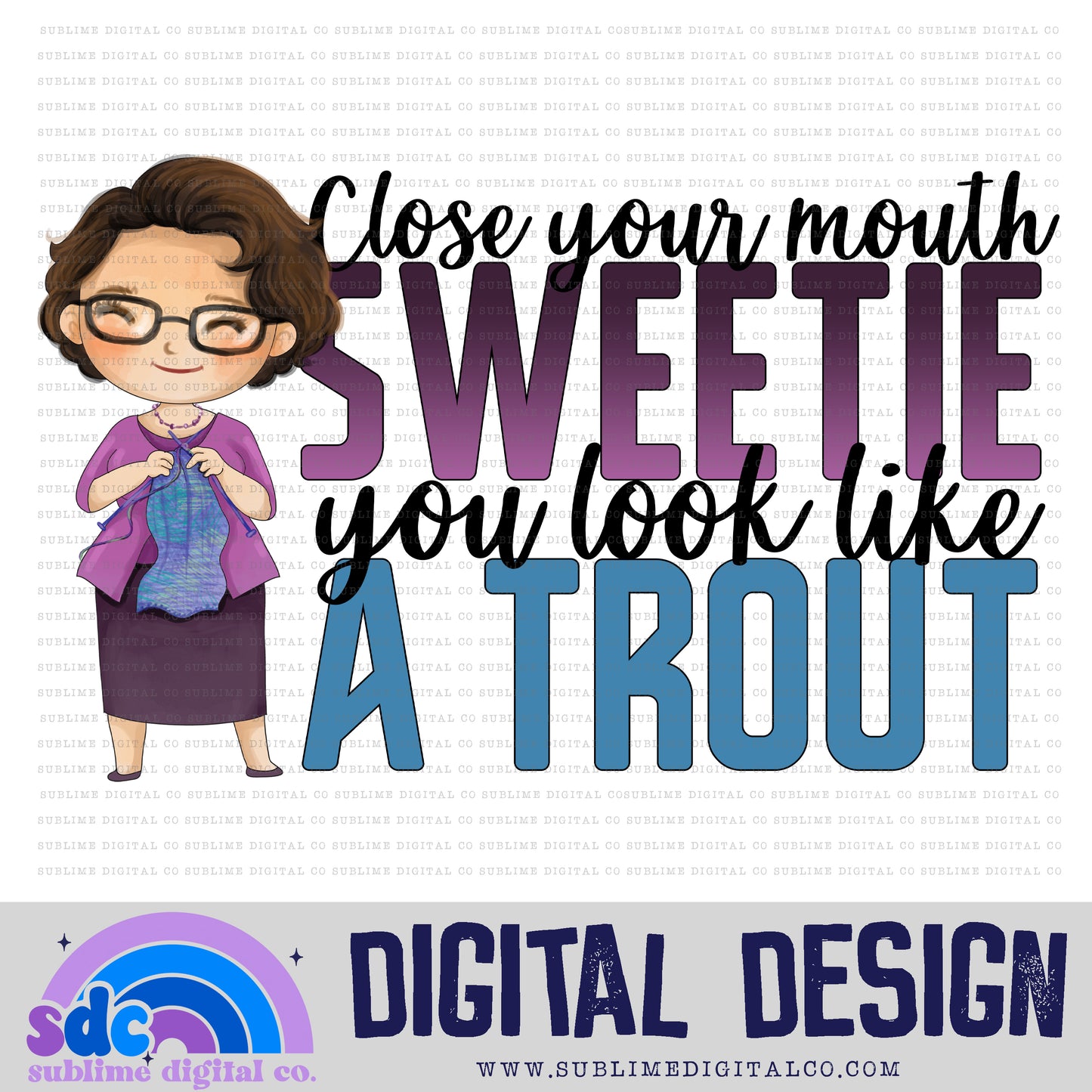 Trout • Paper Company • Instant Download • Sublimation Design