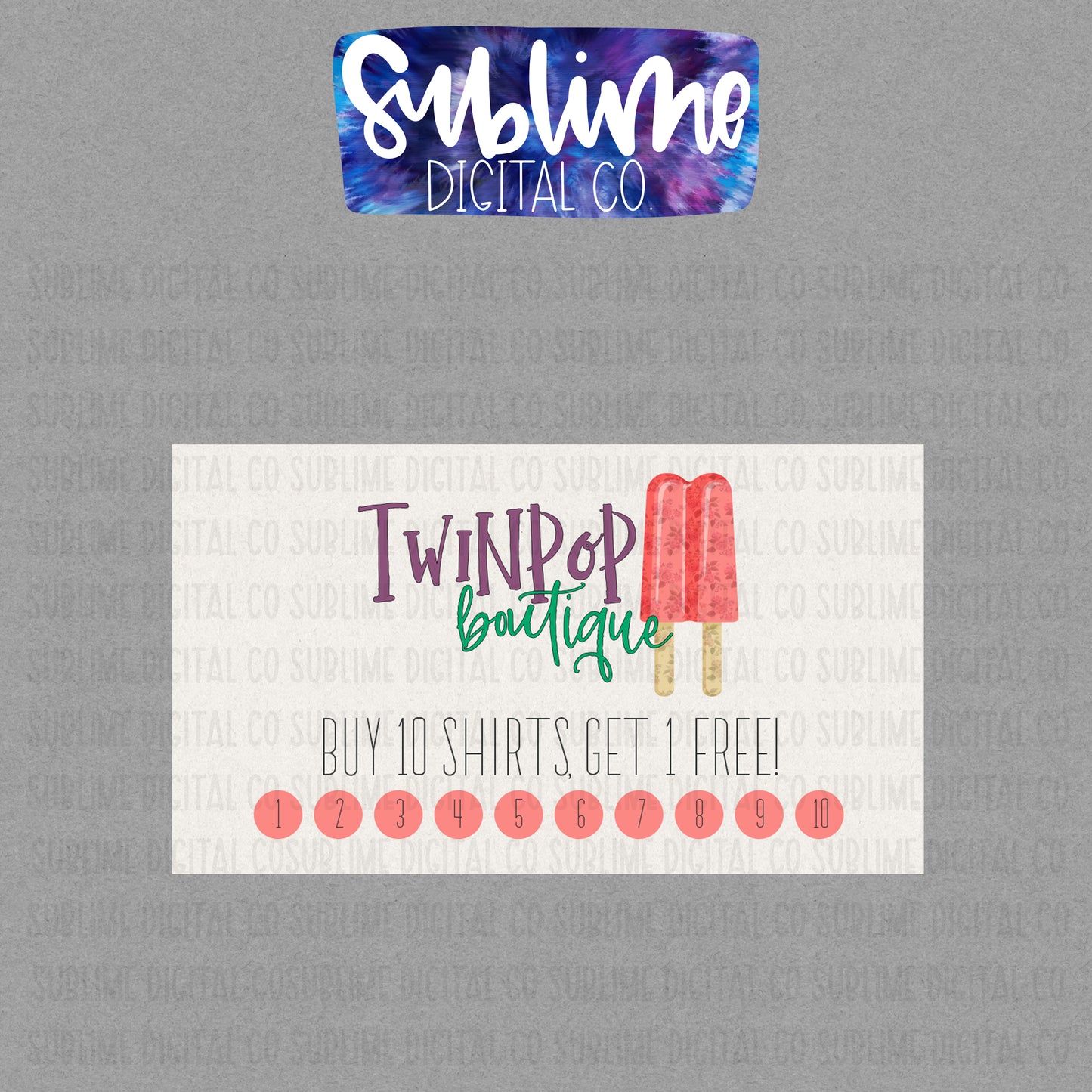 Reward Punch Card • Business Branding • Custom Digital Designs