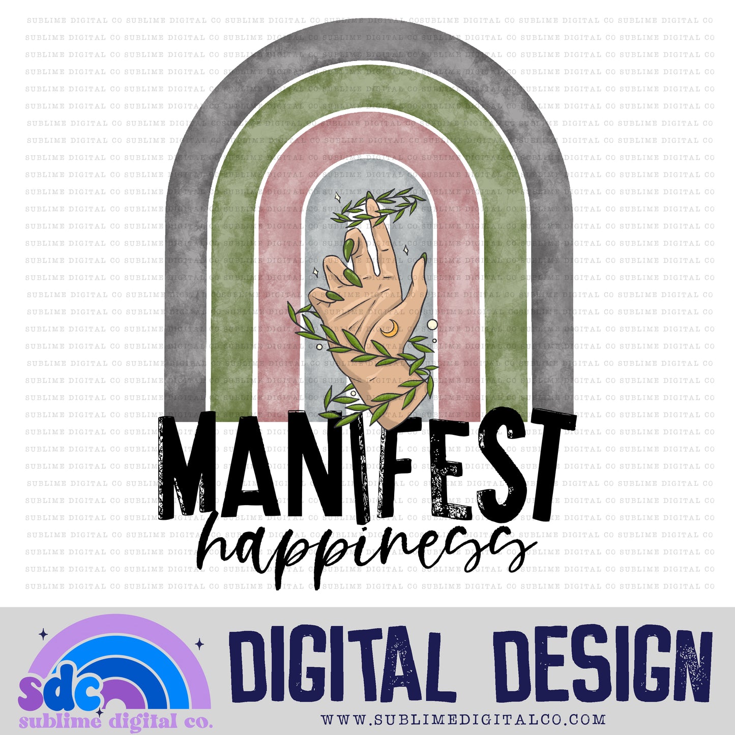 Manifest Happiness • Witchy • Instant Download • Sublimation Design