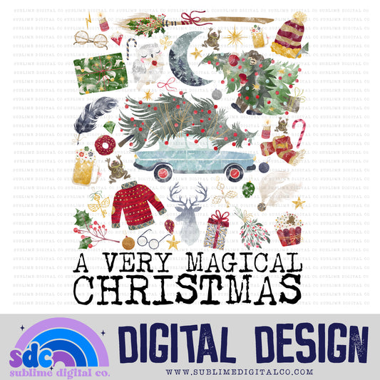 A Very Magical Christmas • Wizard • Christmas • Instant Download • Sublimation Design