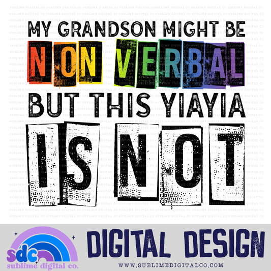 Nonverbal - Grandson/Yiayia • Neurodivergent • Instant Download • Sublimation Design