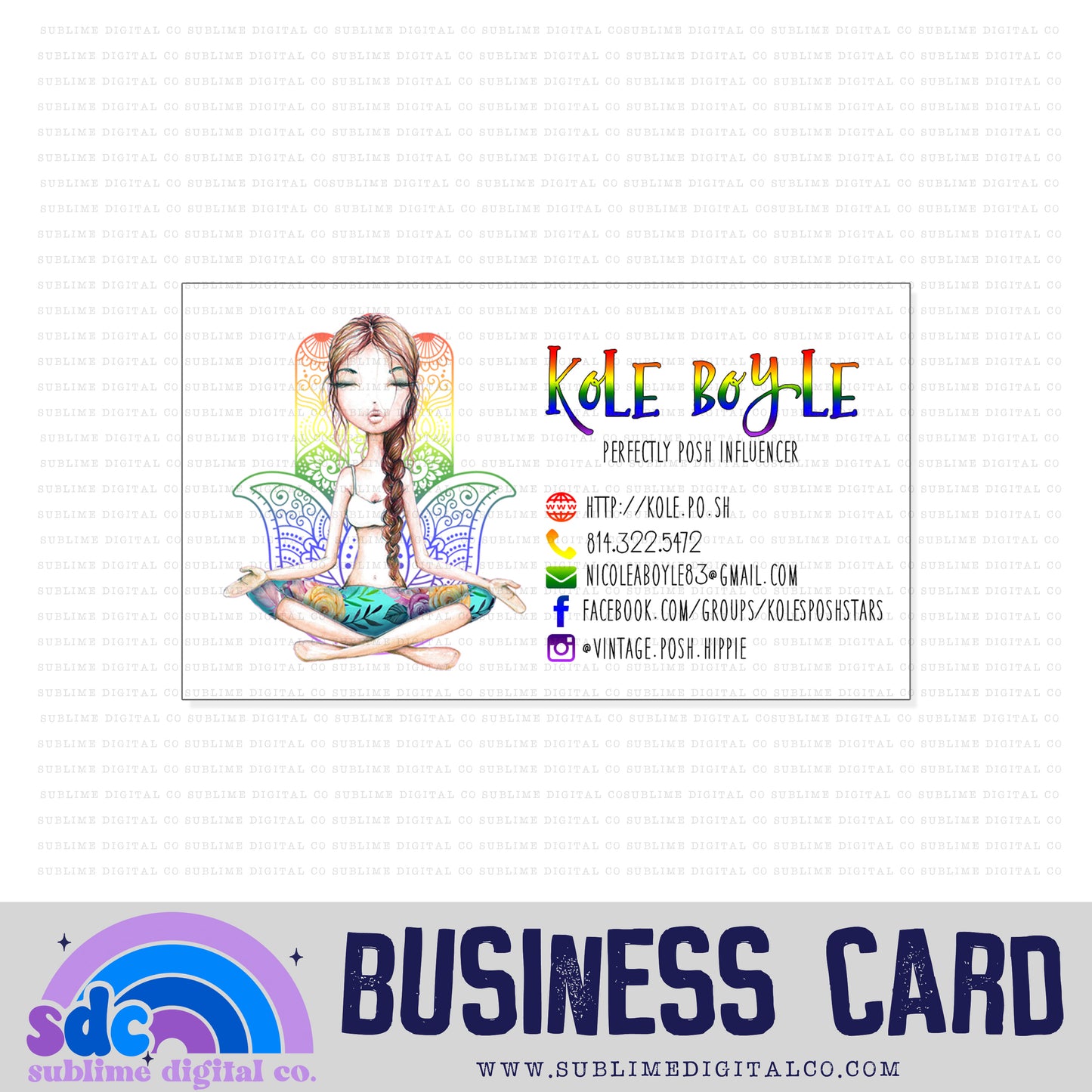 One  Sided Business Card • Business Branding • Custom Digital Designs