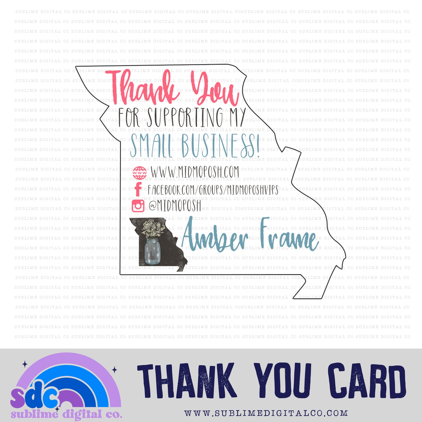 Thank You Card Design • Business Branding • Custom Digital Designs