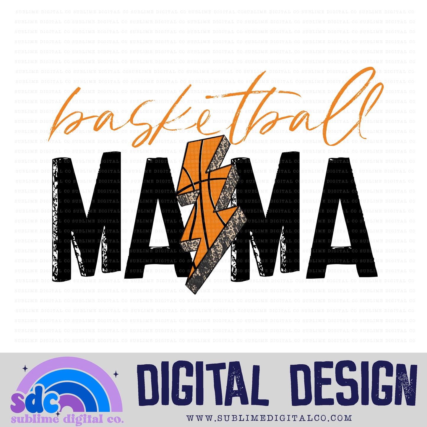 Basketball Mama - Lightning Bolt • Sports • Instant Download • Sublimation Design