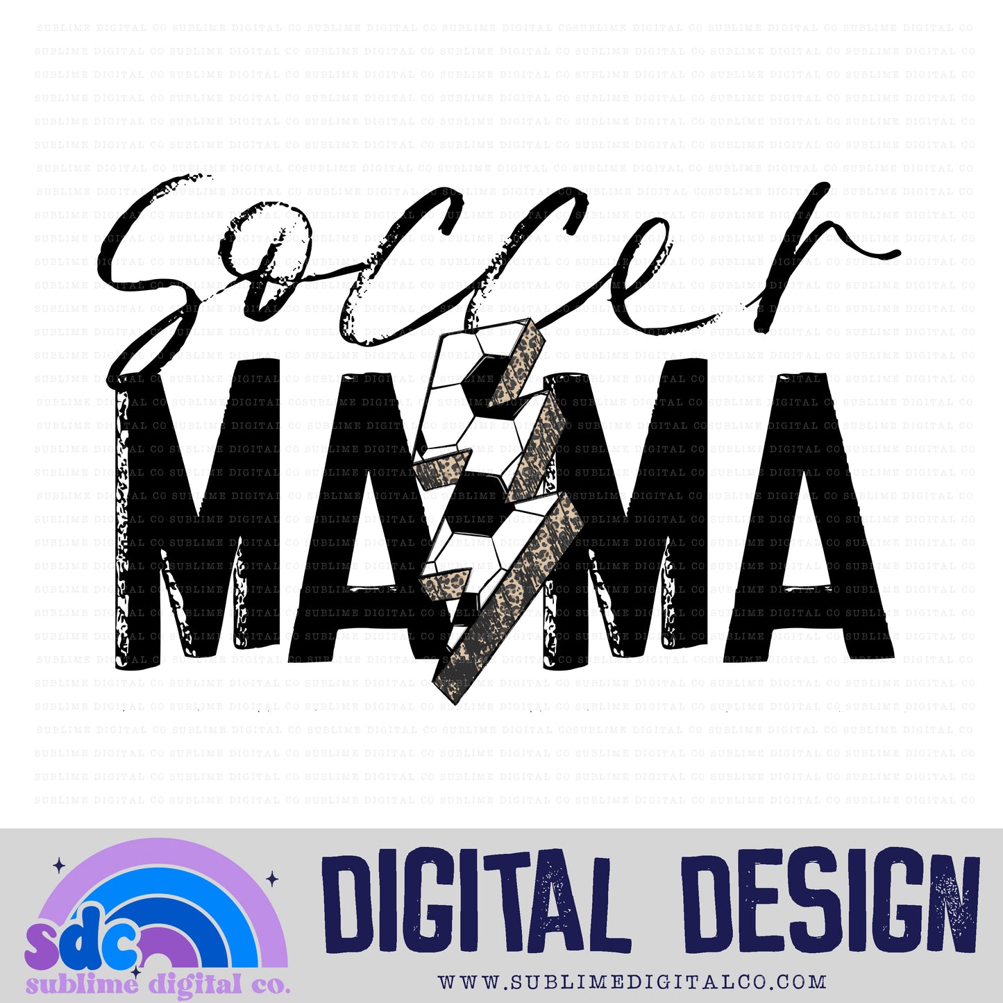 Soccer Mama - Lightning Bolt • Sports • Instant Download • Sublimation Design