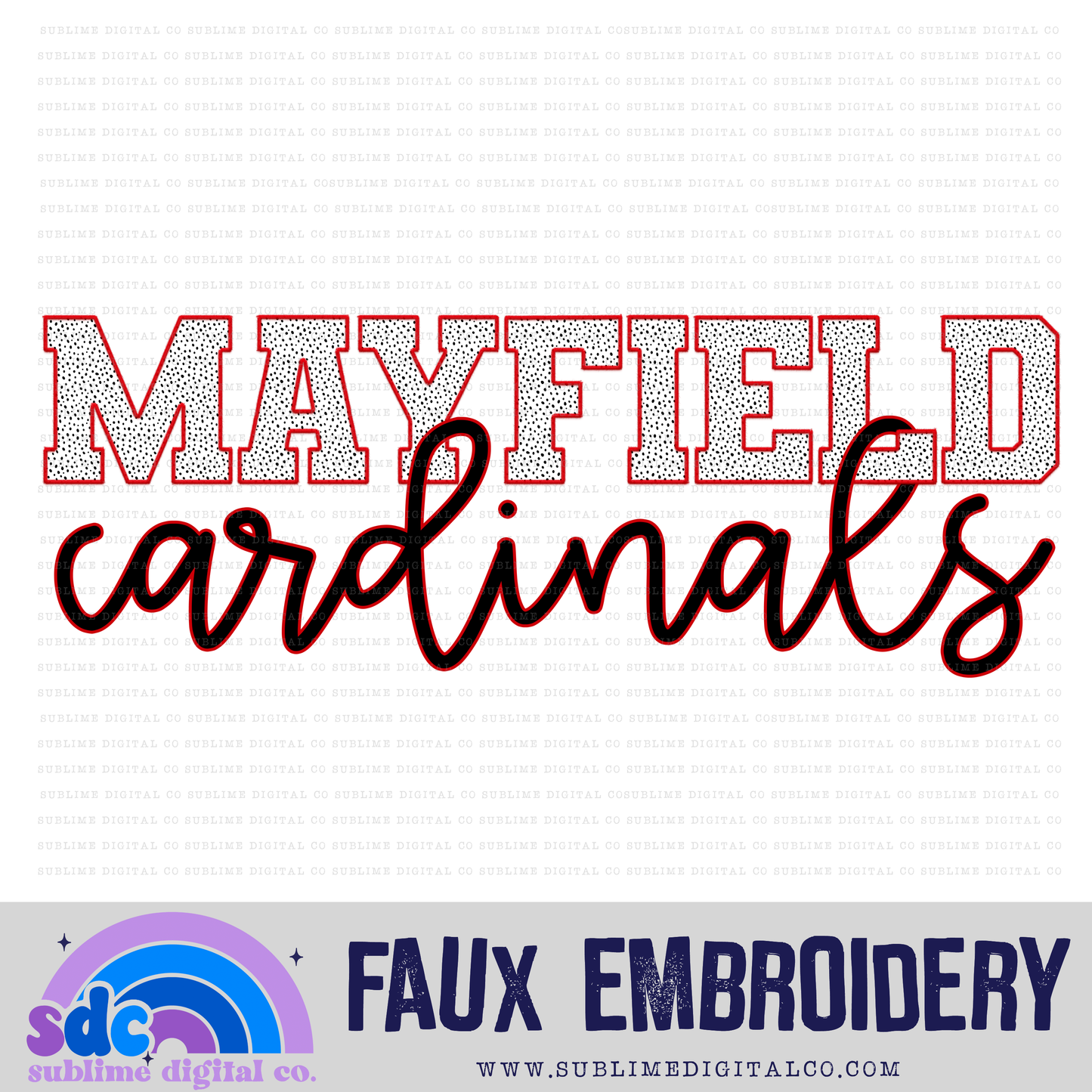 School Spirit Design • Faux Embroidery • Custom Design • Custom Digital Designs