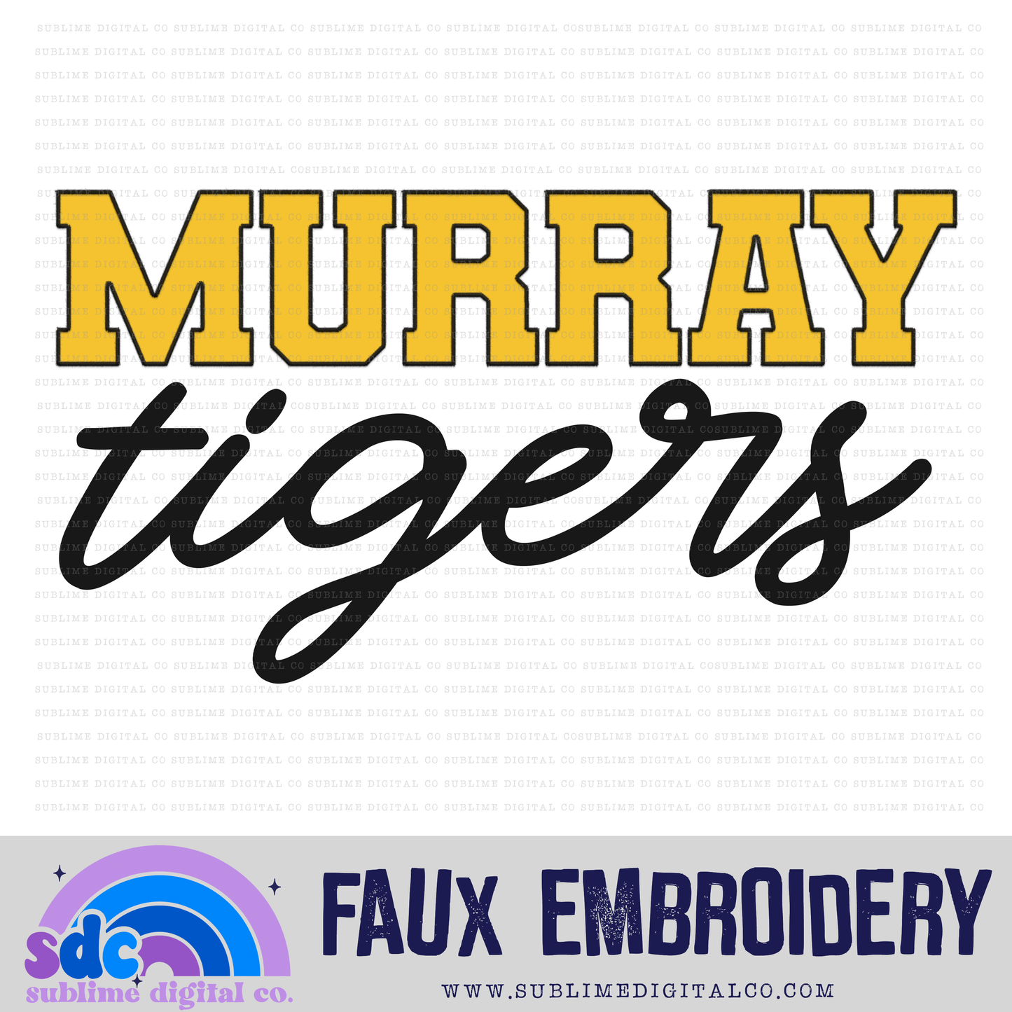 School Spirit Design • Faux Embroidery • Custom Design • Custom Digital Designs