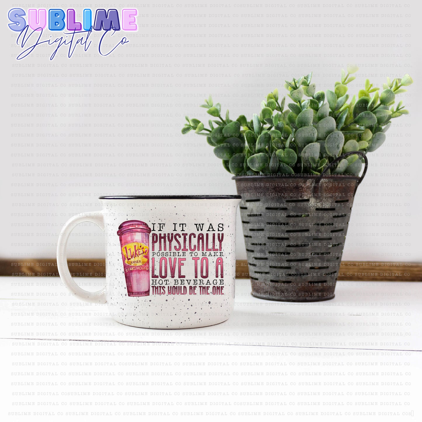 Hot Beverage • Mom & Daughter • Instant Download • Sublimation Design