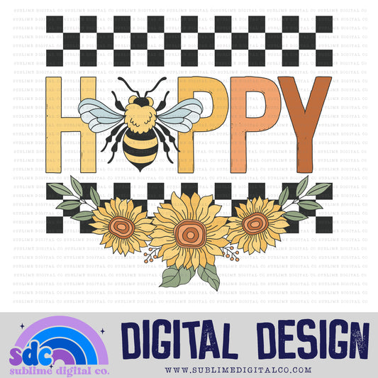 Bee Happy • Groovy Retro • Bees • Instant Download • Sublimation Design