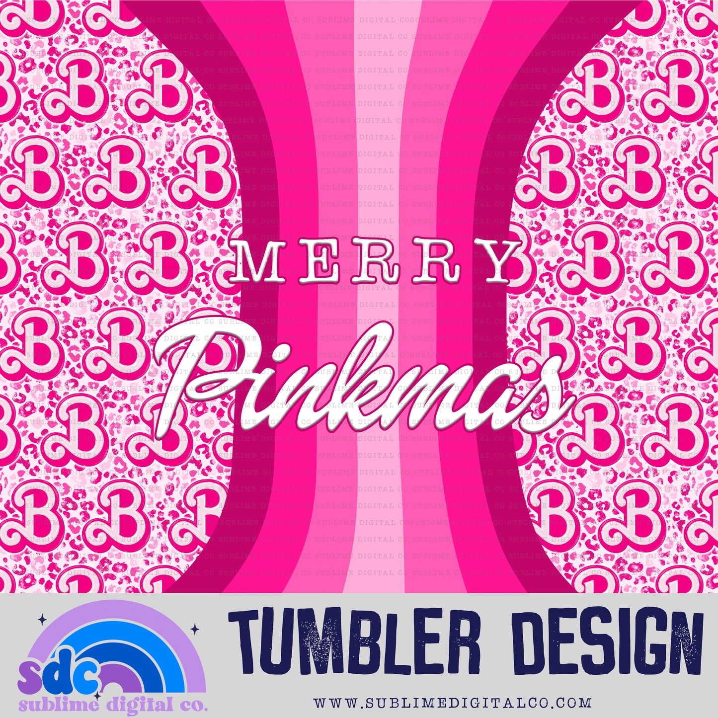 Pink Christmas • Tumbler Designs • Instant Download • Sublimation Design