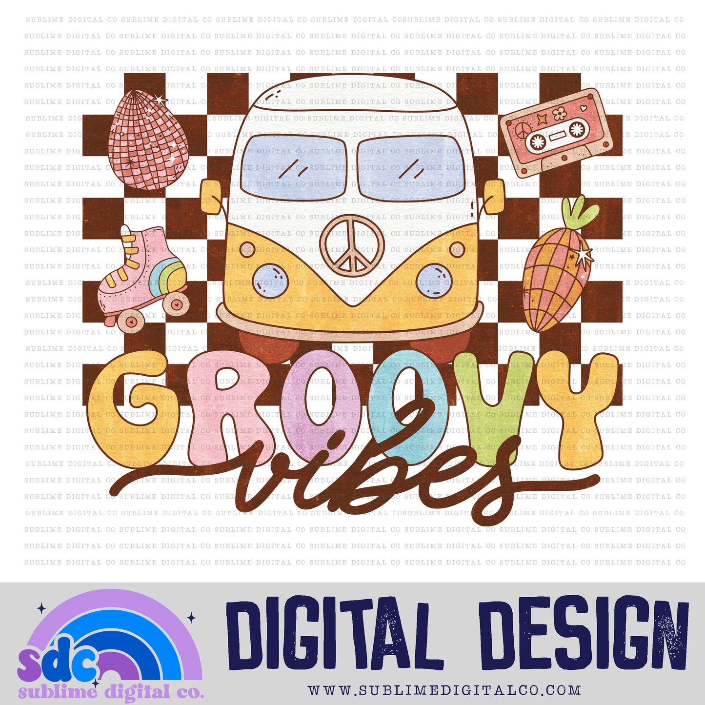 Groovy Vibes Easter | Spring | Sublimation Design | Instant Download | PNG File