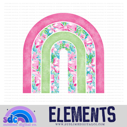 Floral Bows 2 • Rainbows • Instant Download • Sublimation Design