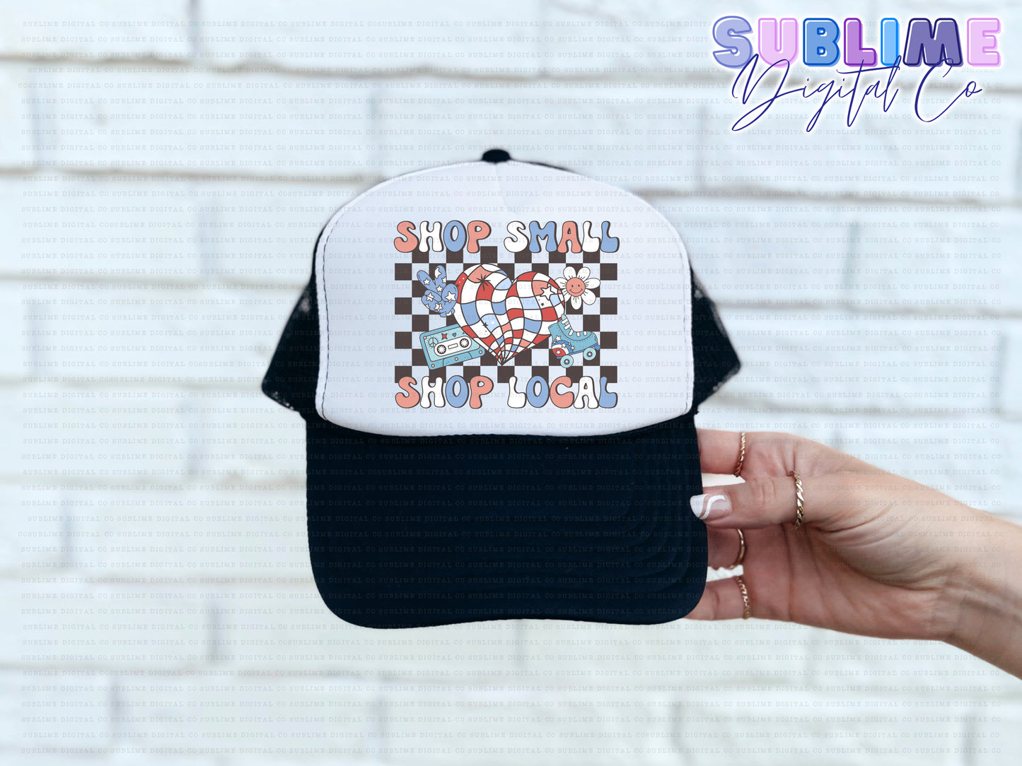 4th of July Muted • Pocket/Hat Design • Rep Your Business • Instant Download • Sublimation Design