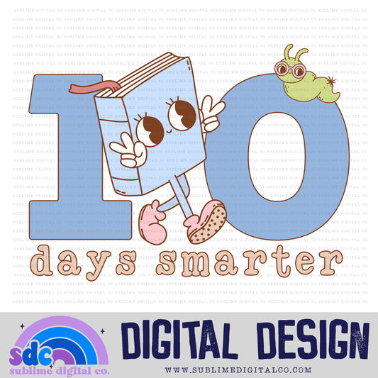 100 Days Smarter • Groovy School • School • Instant Download • Sublimation Design