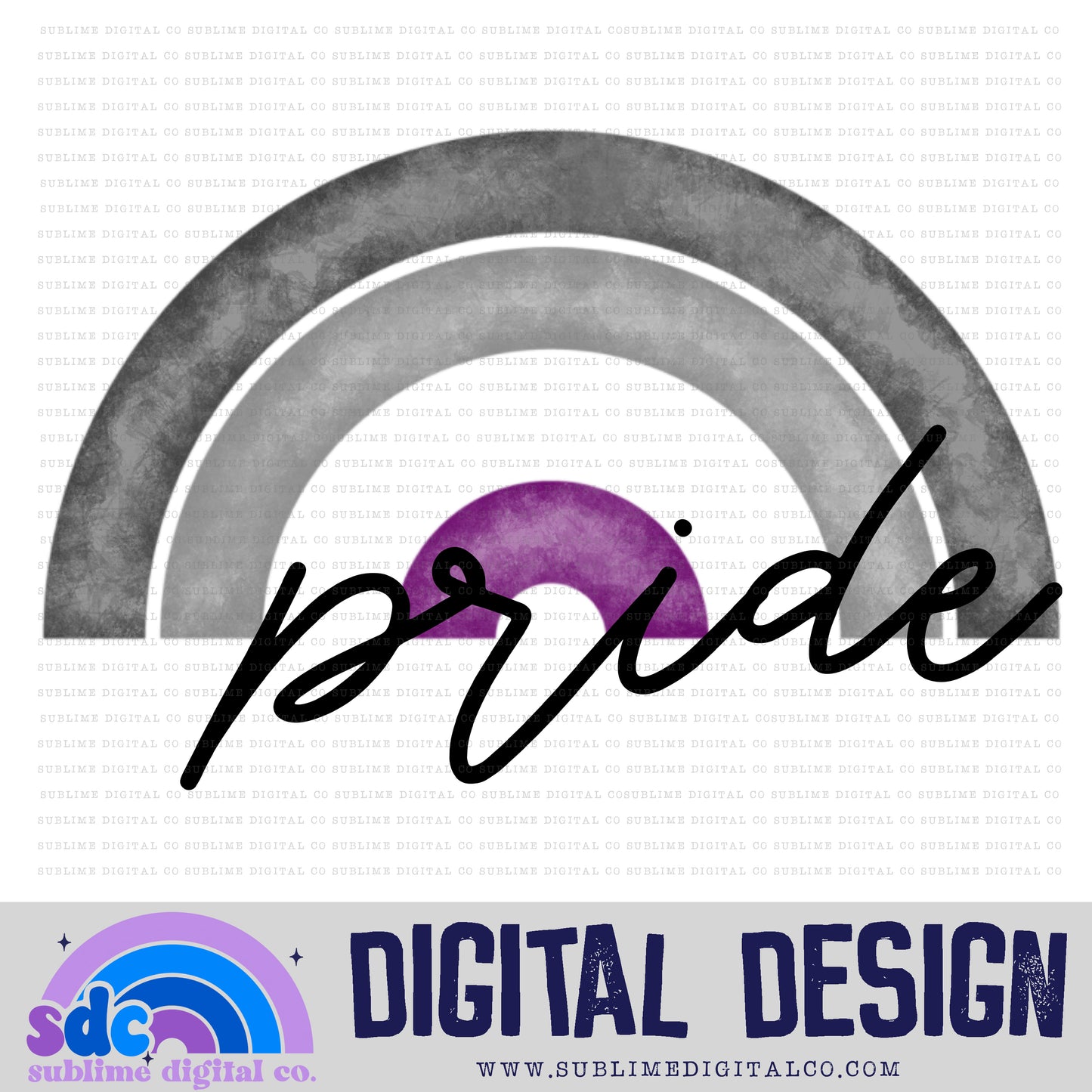 Asexual Pride • Rainbows • Pride • Instant Download • Sublimation Design