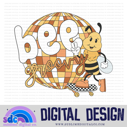 Bee Groovy • Groovy Retro • Bees • Instant Download • Sublimation Design
