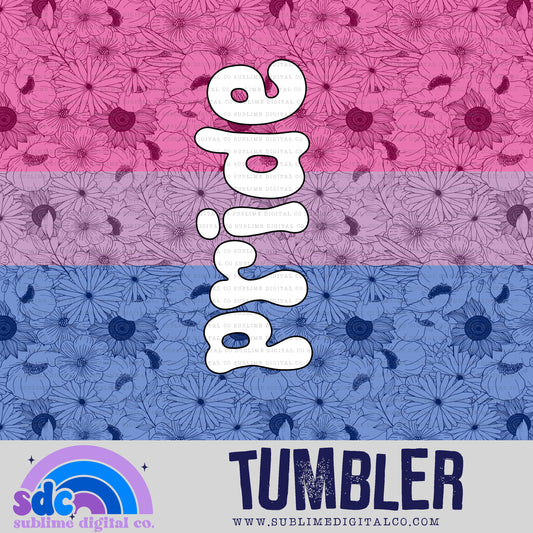 Bisexual Floral Pride • Pride • Tumbler Designs • Instant Download • Sublimation Design
