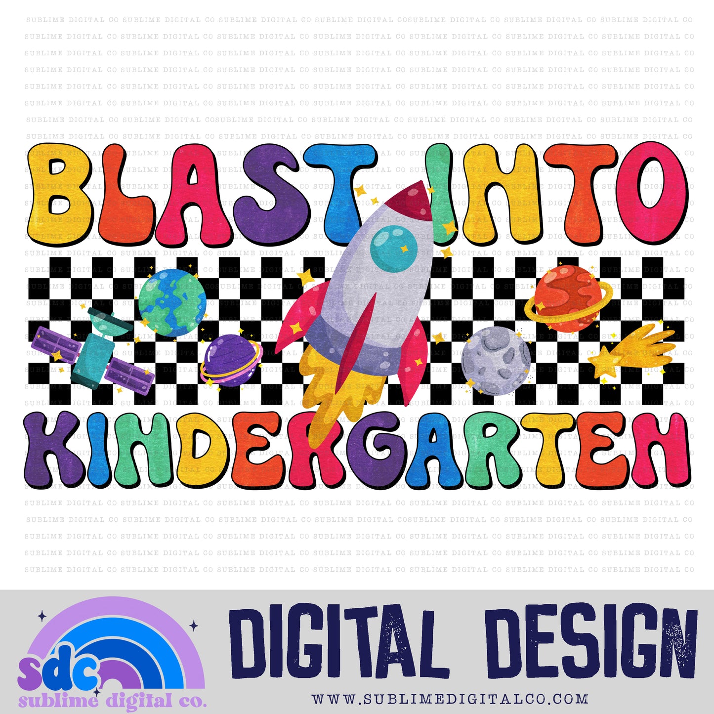 Blast Into School Bundle 2 • Groovy School • School • Instant Download • Sublimation Design