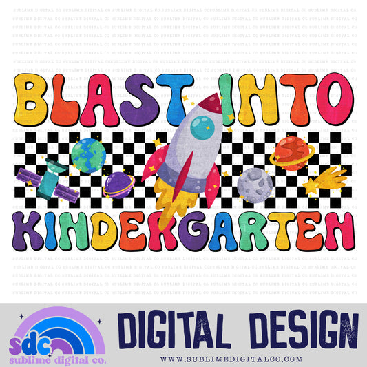 Blast Into Kindergarten 2 • Groovy School • School • Instant Download • Sublimation Design