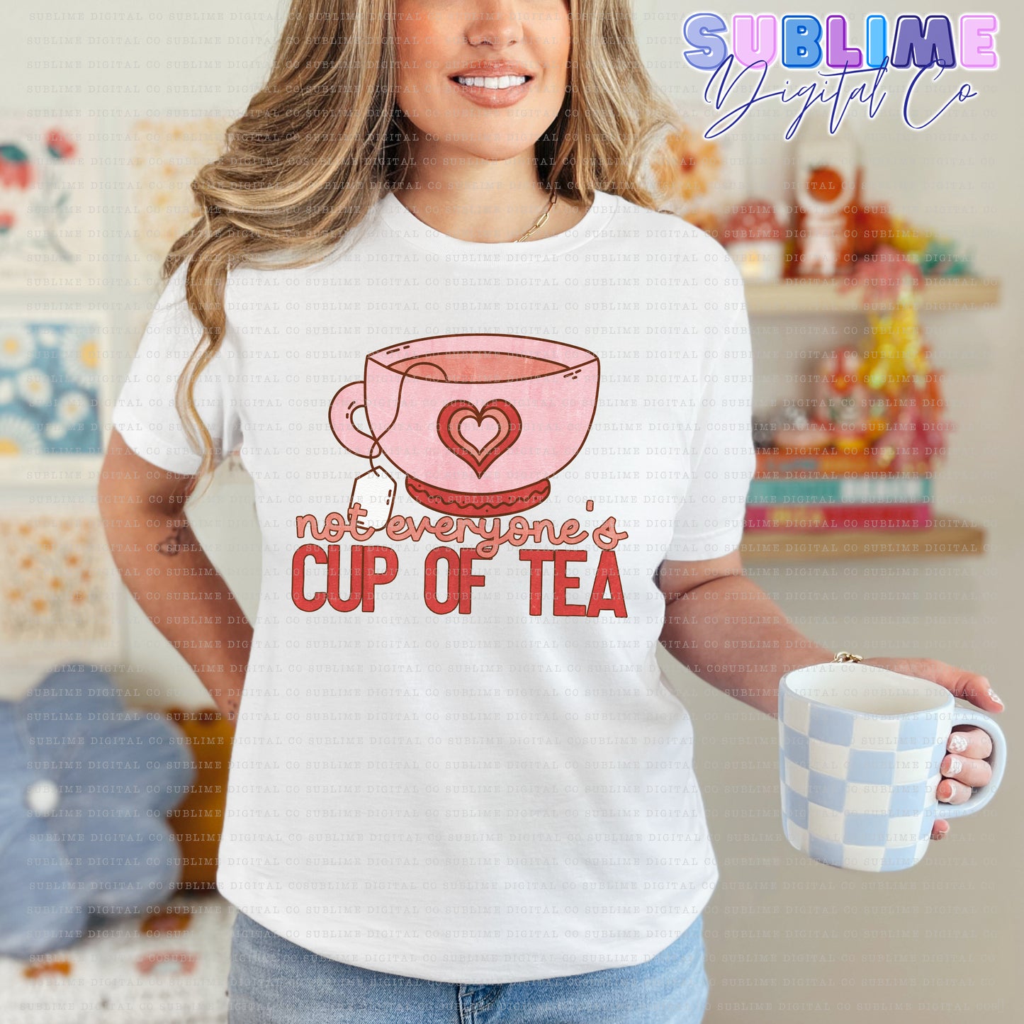 Cup Of Tea • Valentine’s Day • Instant Download • Sublimation Design