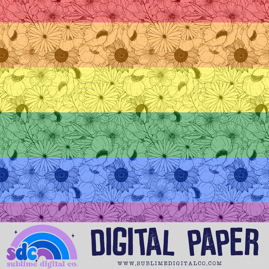 Pride Floral • Pride • Digital Paper • Instant Download