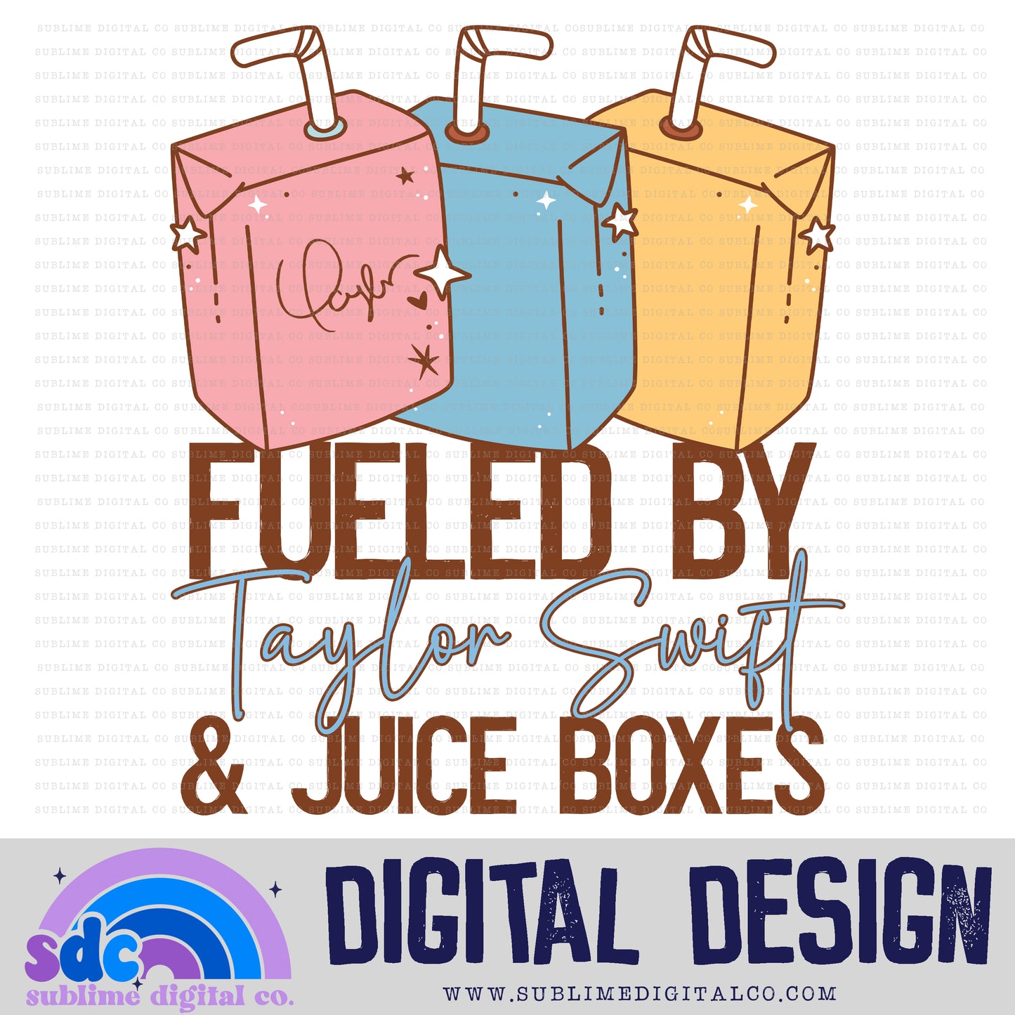 Fueled By TS Juice Boxes • TS • Instant Download • Sublimation Design