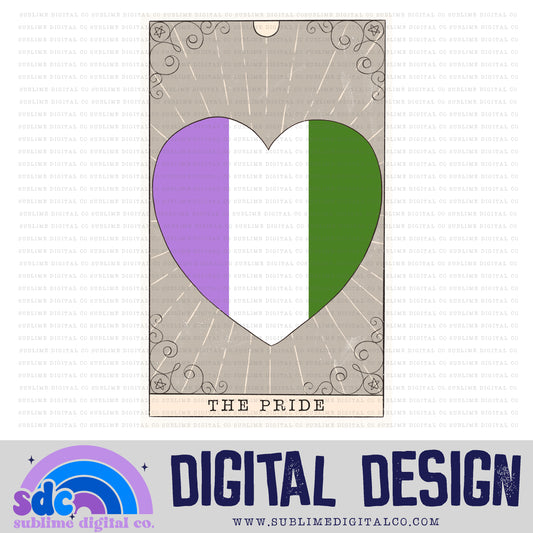 Genderqueer Tarot Card • Pride • Instant Download • Sublimation Design
