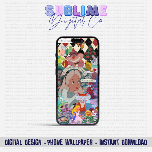 Alice • Phone Wallpaper Designs • Instant Download • Sublimation Design