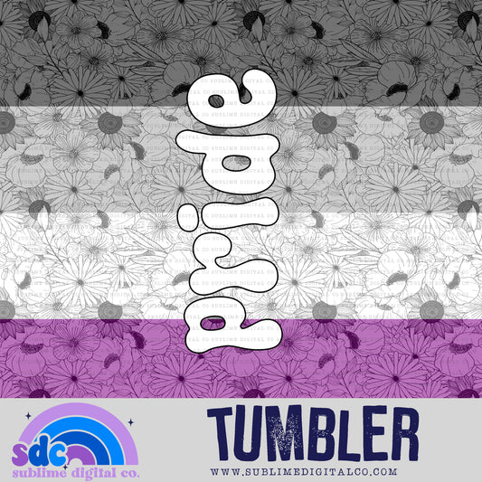 Asexual Floral Pride • Pride • Tumbler Designs • Instant Download • Sublimation Design