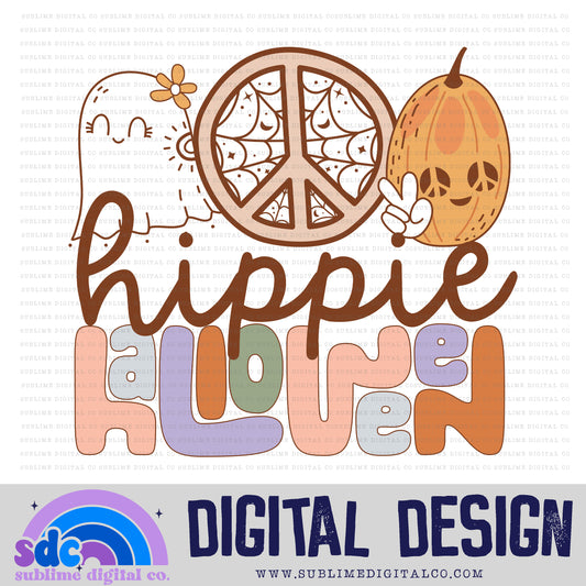 Hippie Halloween • Groovy Retro • Halloween • Instant Download • Sublimation Design