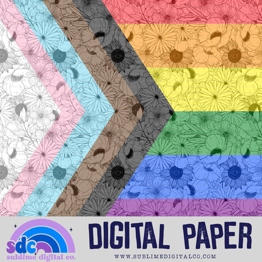 Pride 2 Floral • Pride • Digital Paper • Instant Download