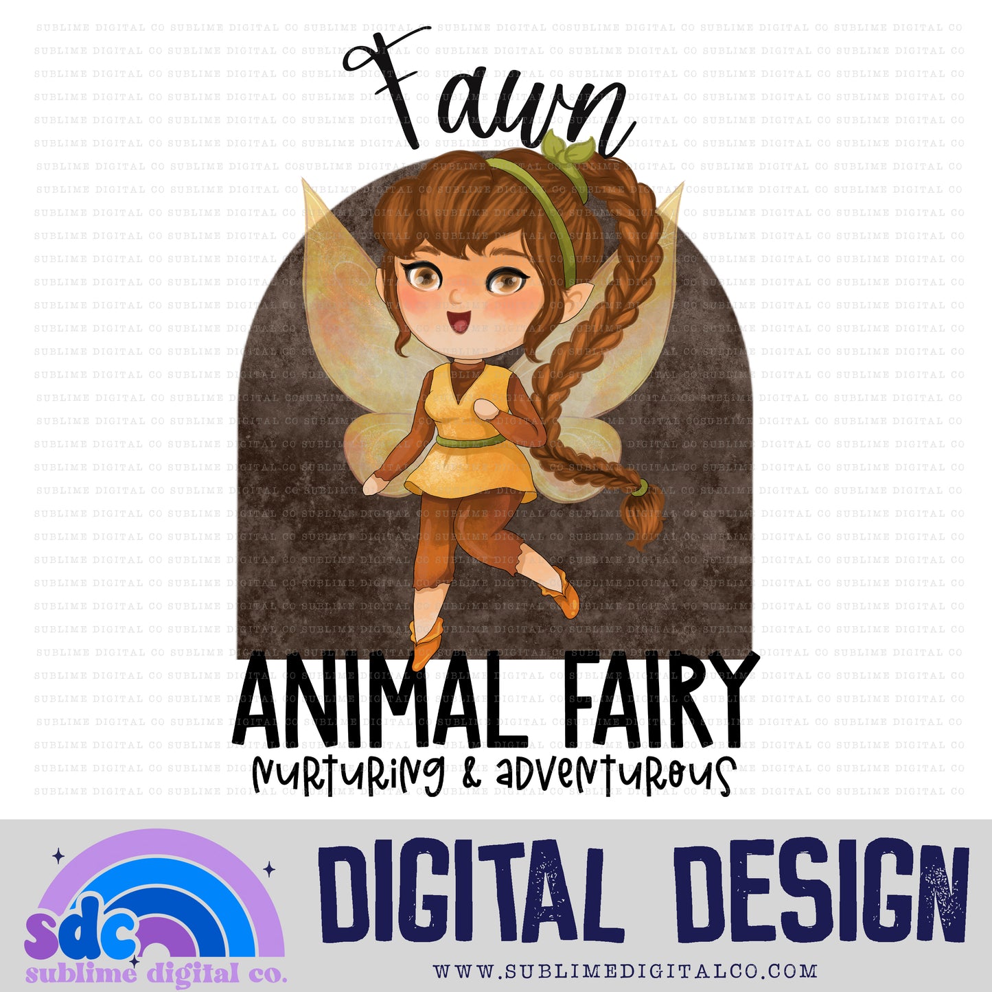 Animal Fairy • Fairies • Instant Download • Sublimation Design