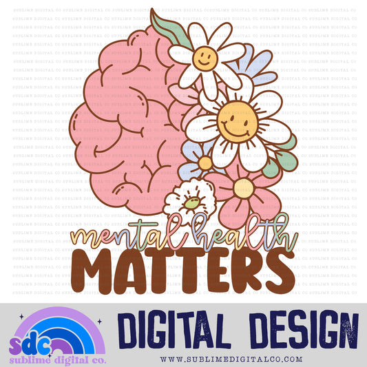 Mental Health Matters • Retro • Mental Health Awareness • Instant Download • Sublimation Design