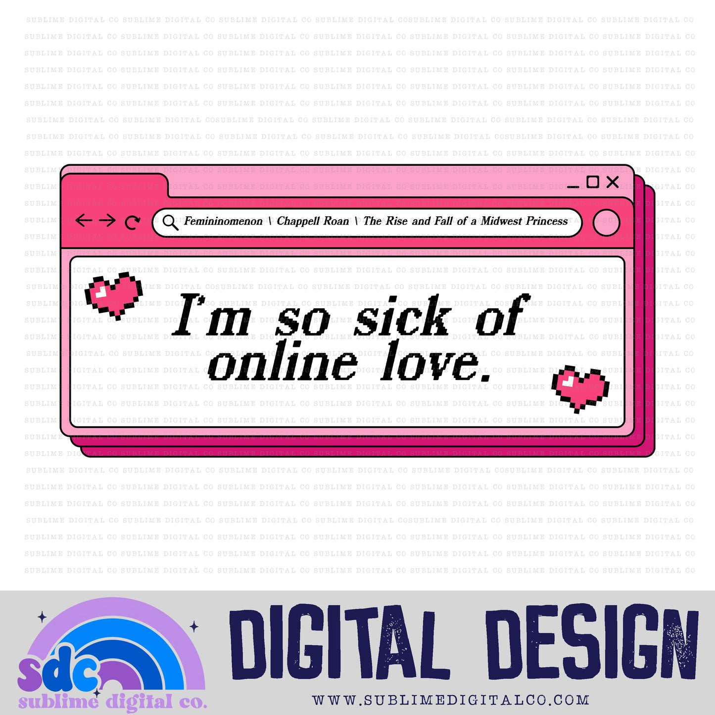 Online Love • MWP • Instant Download • Sublimation Design