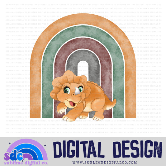 Orange Dinosaur Rainbow • Dinosaurs • Instant Download • Sublimation Design