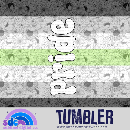 Agender Floral Pride • Pride • Tumbler Designs • Instant Download • Sublimation Design