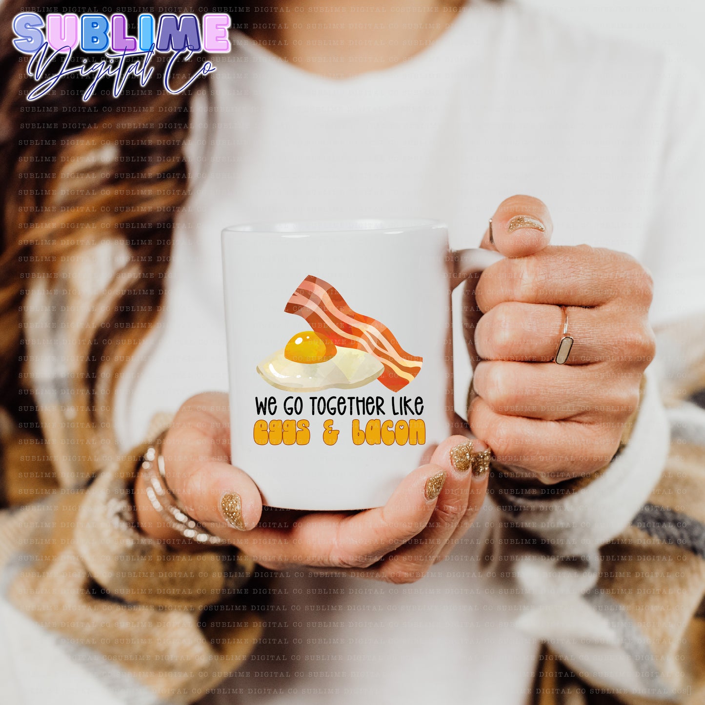 Eggs & Bacon | Valentine's Day | Sublimation Design | Instant Download | PNG File