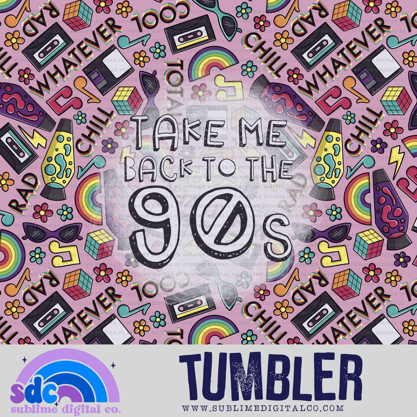 90s • Tumbler Designs • Instant Download • Sublimation Design