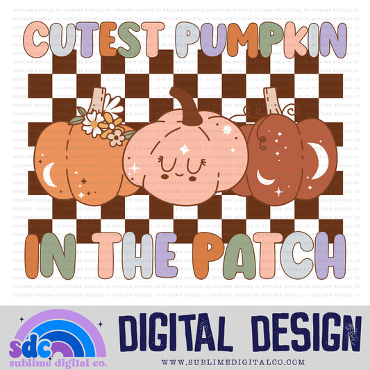 Cutest Pumpkin in the Patch • Groovy Retro • Halloween • Instant Download • Sublimation Design