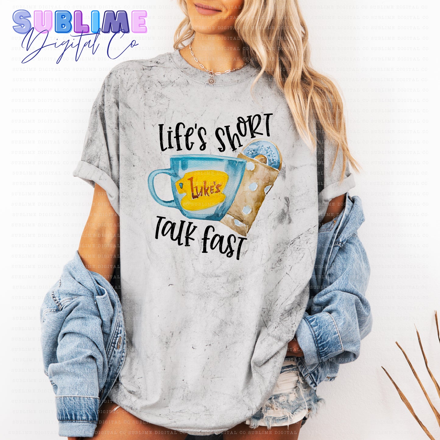 Life's Short - Talk Fast • Mom & Daughter • Instant Download • Sublimation Design